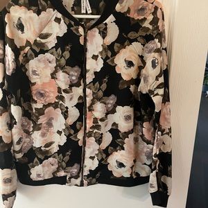 Floral bomber jacket